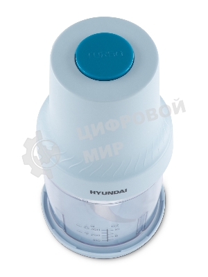 Измельчитель электрический Hyundai HYC-P3138 0.8л. 300Вт голубой/белый
