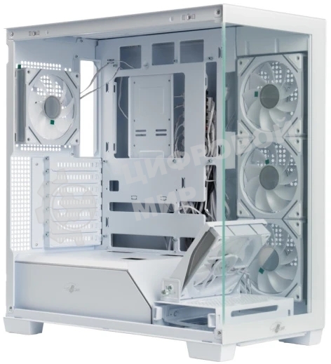 Корпус eATX Eurocase M9 Max-Fish tank M9 MAX 2ARGB 3_0_2 WHITE белый