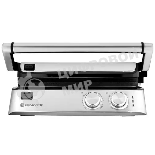 Гриль-пресс электрический BRAYER BR2007, 2000 Вт, съем.пласт 29x23 см, рег.расст,макс.темпер 240 С