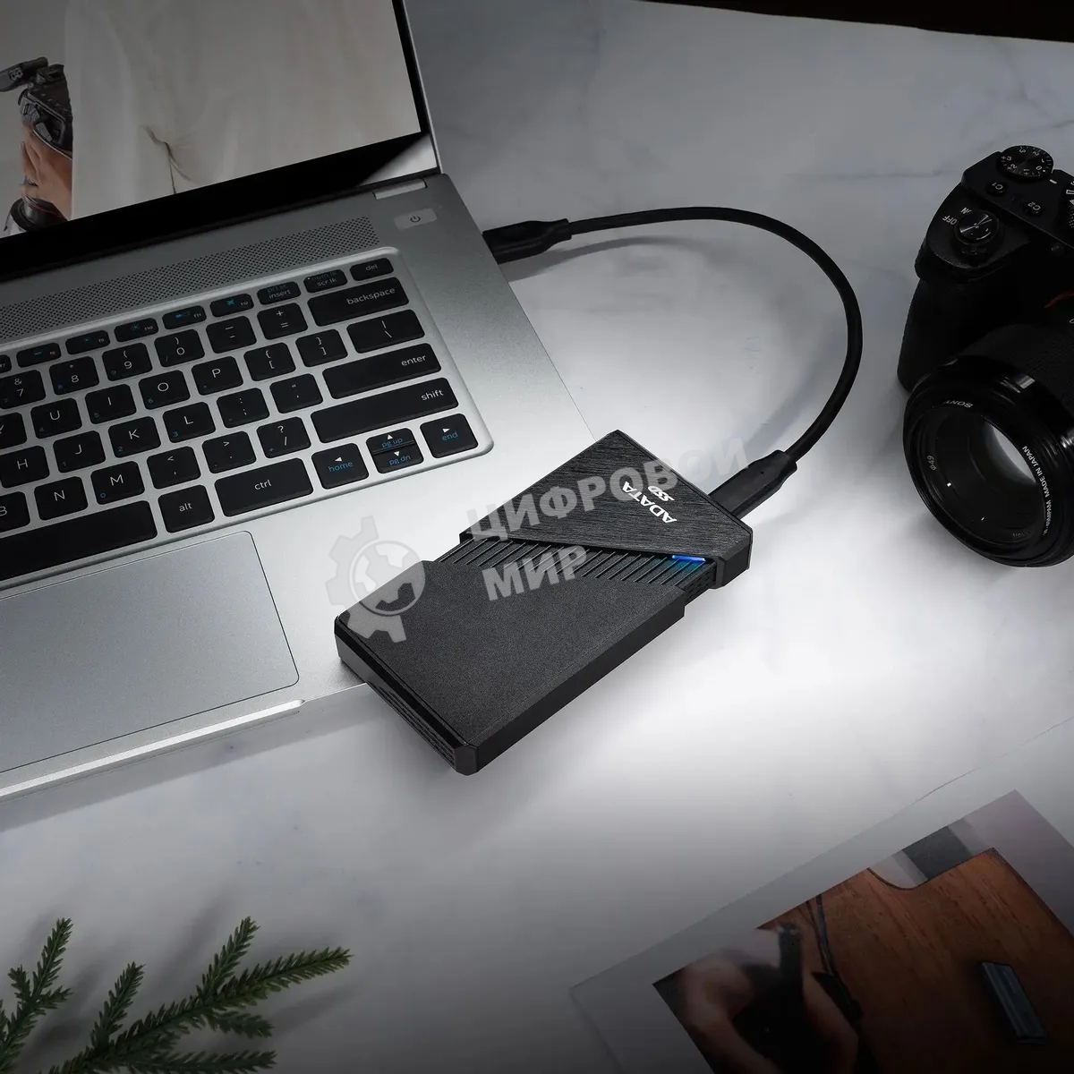 Внешний SSD ADATA SE920, 1Tb, USB 4 Type-C, R/W 3800/3700, черный