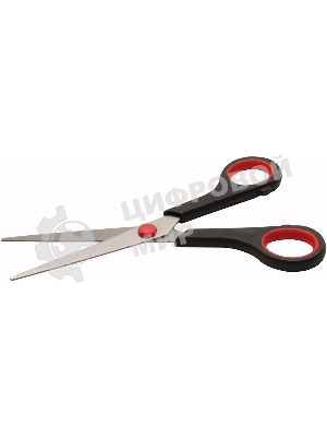 Ножницы Buro Smart, универсальные, 170мм, ручки с резиновой вставкой, черный/красный