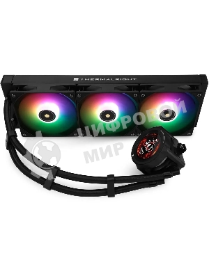 Система жидкостного охлаждения Thermalright Core Vision 360 ARGb Soc-AM5/AM4/1200/1700/1851 черный 4-pin 28.1dB Al LCD Ret (C-VISION-360-BL-ARGb)