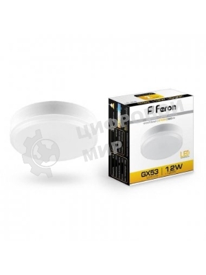 Лампа светодиодная Feron LB-453 12Вт GX53 теплый таблетка