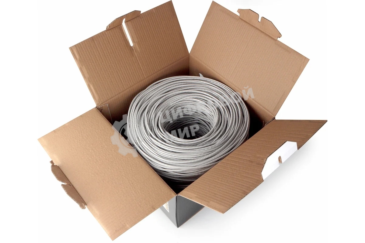 Кабель FPC Cablexpert UPC-5004E-SOL кат.5e CCA однож. 305м pullbox, серый