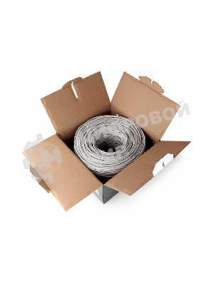 Кабель FPC Cablexpert UPC-5004E-SOL кат.5e CCA однож. 305м pullbox, серый