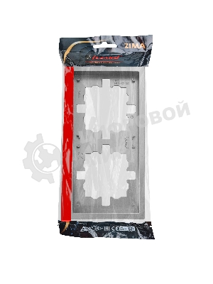 Рамка 2-мест. горизонт. ZIMA серый матовый LEZARD 704-7400-147