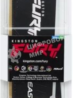Оперативная память Kingston Fury Beast RGB, DDR5, 32GB (1x32GB), 5600 MHz, CL40, с радиатором, RGB, чёрный