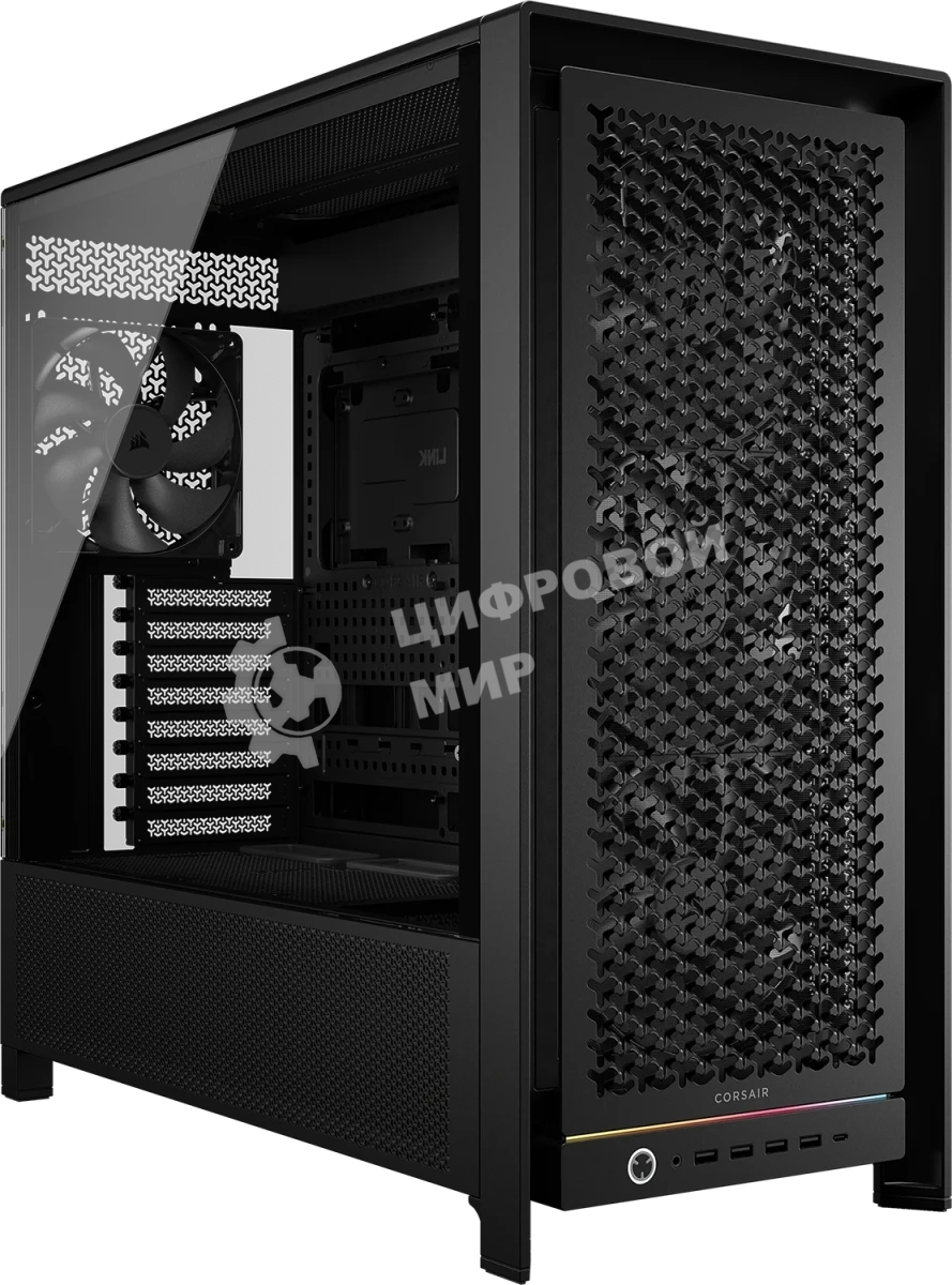 Корпус Corsair Frame 5000D RS Black, Midi-Tower, чёрный, 4 x 140 мм
