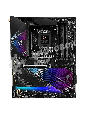 Материнская плата ASRock Z890 Riptide WiFi, LGA 1851, Intel Z890, 4xDDR5, 4xSATA, 5xM.2, 1xPCIe 5.0 x16, 1xPCIe 4.0 x16, 1xPCIe x1, 2xUSB-C Thunderbolt 4, 4xUSB-A 3.2 Gen 1, 1xUSB-A 3.2 Gen 2, 1xHDMI, 1x2.5Gb LAN, 4x3.5 мм, 7.1, ATX