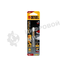 Сверло спиральное по металлу Denzel 3 x 61мм, Р6М5, Golden Tip, многогранная заточка, 2 шт.