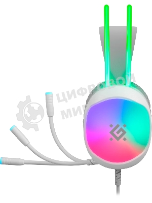 Гарнитура Defender Eclipse белый, проводная, подсветка