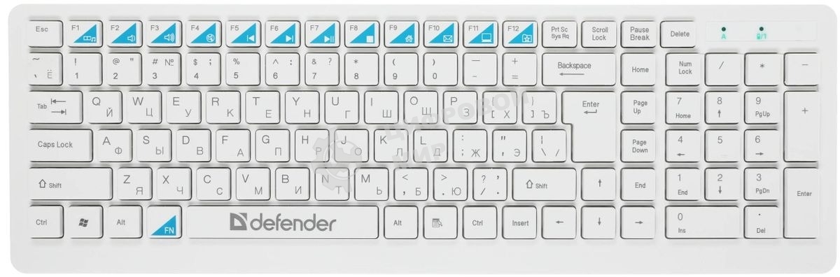 Комплект клавиатура + мышь Defender Skyline 895 Nano W (белый) Кл:104, 1000/1500/2000dpi