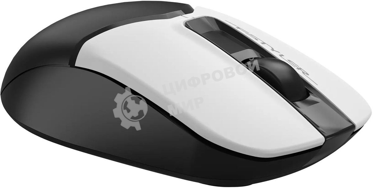 Мышь беспроводная A4Tech Fstyler FG12S белый/черный, 1200 dpi, радиоканал, USB, кнопки - 3
