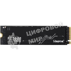 Накопитель SSD Kingston KC3000, 4Tb, PCIe 4.0 x4, M.2 2280, NVMe, R/W 7000/7000, с радиатором