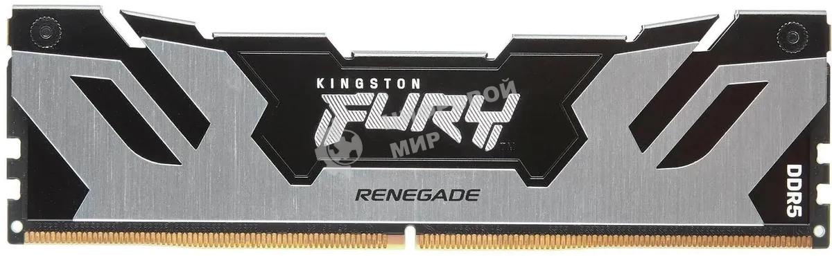 Оперативная память Kingston Fury Renegade, DDR5, 48Gb (1x48GB), 6000MHz, CL32, DIMM, с радиатором, серебристый