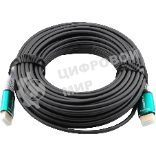 Кабель аудио-видео Cactus CS-HDMI-AOC-2.1-20 HDMI (m)/HDMI (m) 20м. позолоч.конт. черный