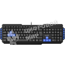 Клавиатура проводная Oklick 750G FROST WAR, USB, черный/синий