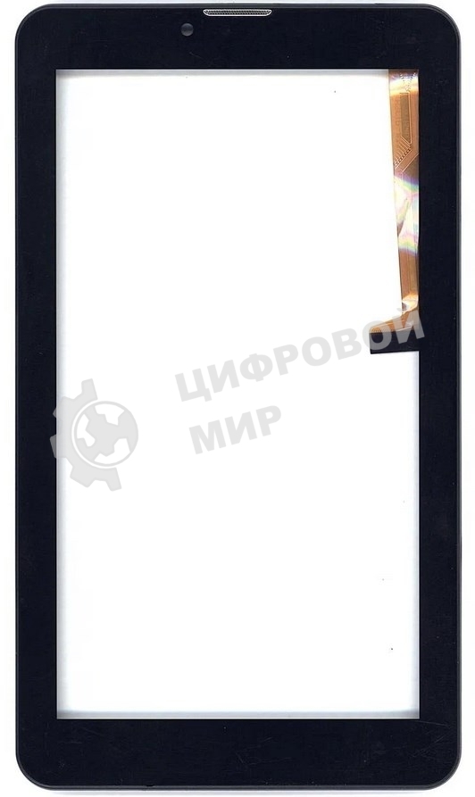 Сенсорное стекло (тачскрин) для Irbis TZ761, черное с рамкой