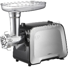 Мясорубка электрическая Centek CT-1604 Комбайн серый, 2200 Вт, 2.2 кг/мин, реверс, защита от перегрузки, насадки - 7