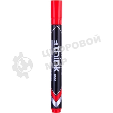 Маркер перманентный Deli Think EU10040, круглый пишущий наконечник, 2мм, красный