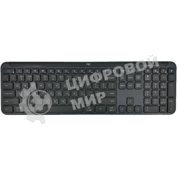 Клавиатура Logitech Signature Slim K950 беспроводная, Bluetooth, радиоканал, серый