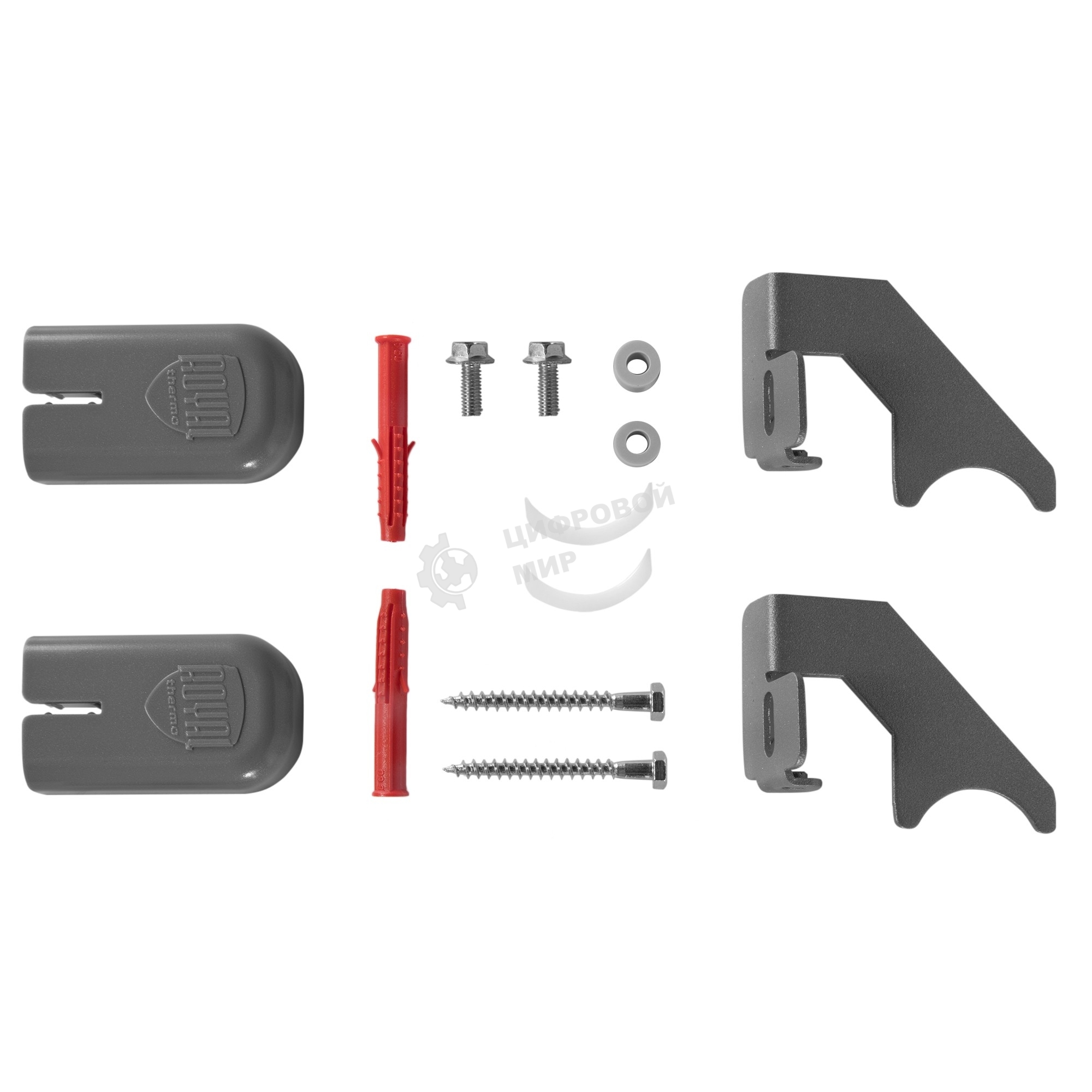 Комплект настенных регулируемых кронштейнов Royal Thermo Design 80, серебристые