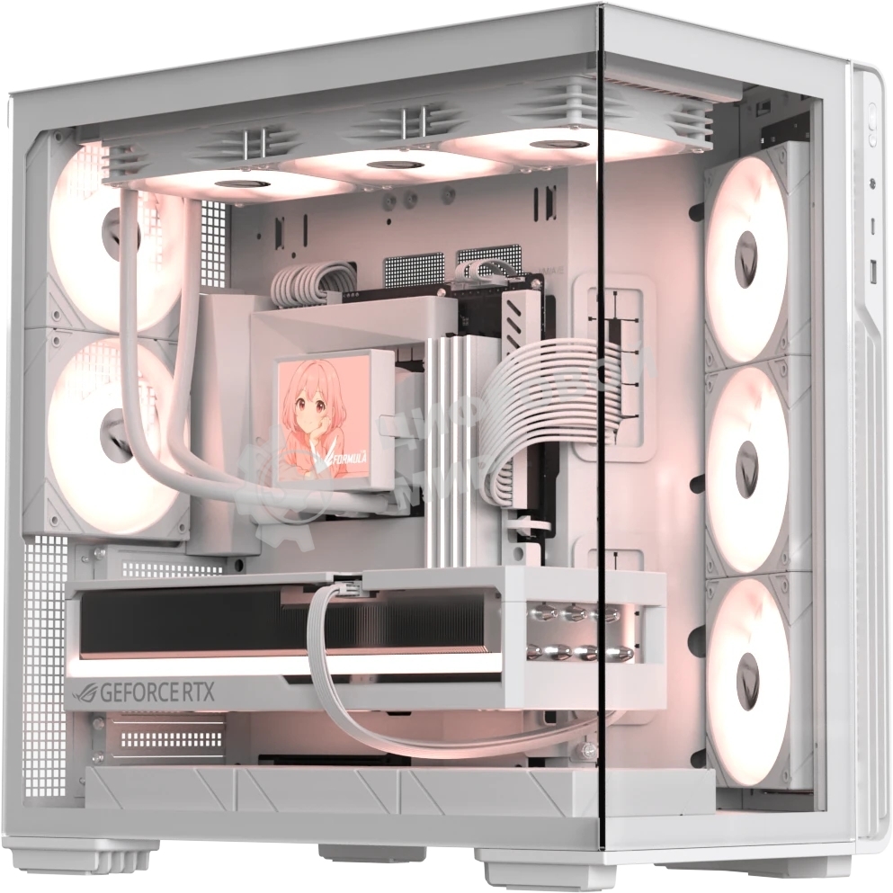 Компьютерный корпус Formula V Line Crystal Z7 PA White, ATX, TYPE-C*1, USB3.0*1, Front+Side Glass, SIDE 3x PERFORMANCE ARGB, REAR 2x PERFORMANCE ARGB