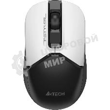 Мышь беспроводная A4Tech Fstyler FG12S белый/черный, 1200 dpi, радиоканал, USB, кнопки - 3