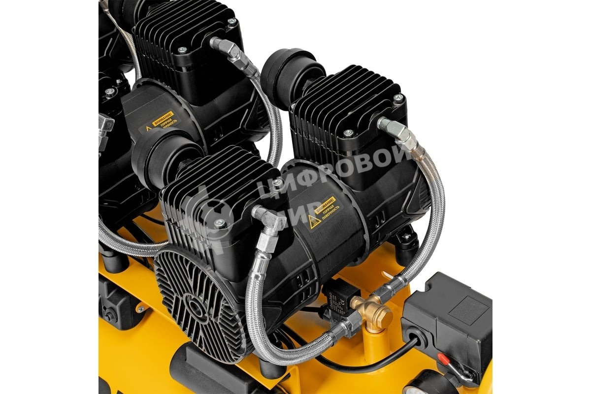 Компрессор безмасл. малошумн. DLP-4500/150, 4,5 кВт, 3х1,5 кВт,150 л, 2850 об/мин,750 л/мин Denzel