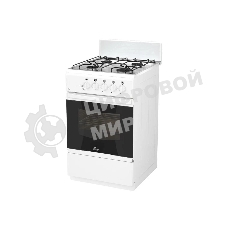 Газовая плита Flama RG 24011 W белый, конфорок 4 шт, духовка 50 л, 50 см x 85 см x 60 см