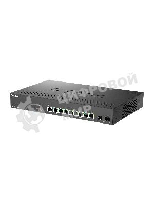 Коммутатор D-Link DMS-1250-10SP/A1A/6KV, 8×2,5 Гбит/с PoE+ + 2×10 Гбит/с SFP+, управляемый
