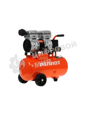 Компрессор Patriot WO 24-160 525306375 Безмасляный; Мощн. 1,1 кВт; Напр. 230В Об. двиг.: 2850 об/мин; Производительность: 160 л/мин; Объем ресивера: 24 л; Давление: 8 бар