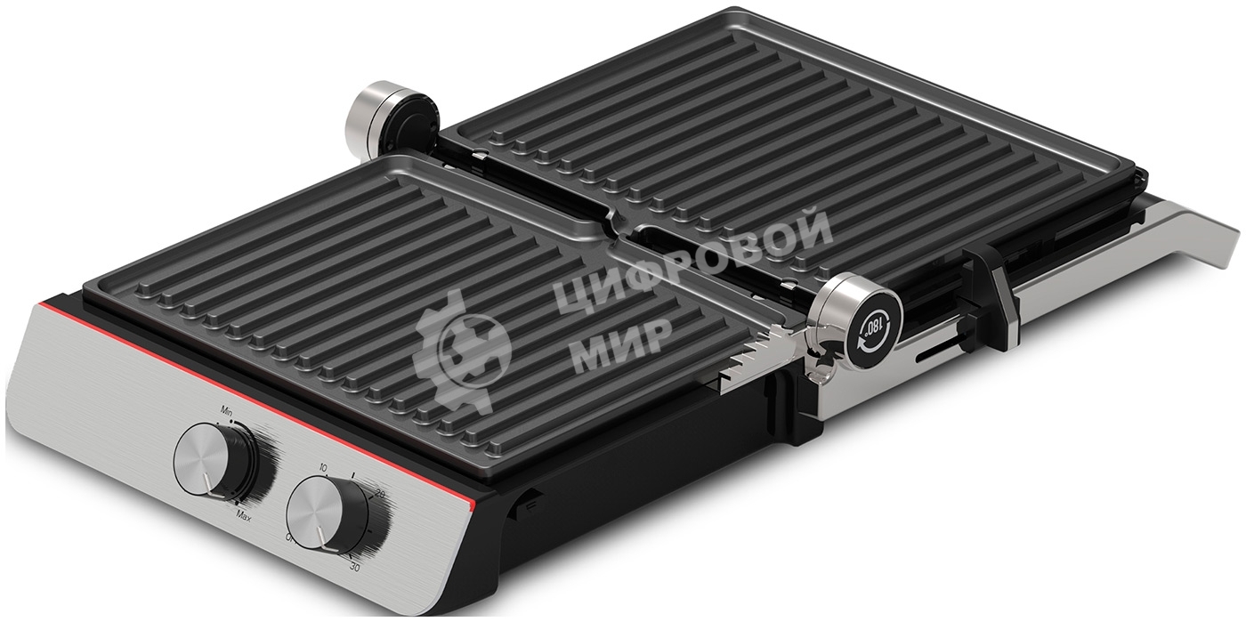 Гриль электрический Zigmund & Shtain ZEG-926 черный/серебристый, 2000 Вт