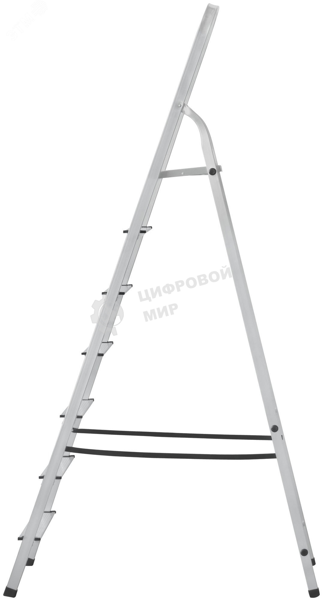 Лестница-стремянка алюминиевая Fit 7 ступеней, вес 5,48 кг РОС