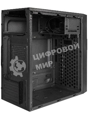 Компьютерный корпус Minitower ExeGate BAA-105-01-UNS350 (mATX, БП UNS350 с вент. 12см, 2*USB, аудио, черный)