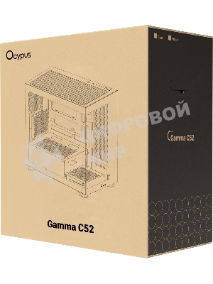 Компьютерный корпус Ocypus Gaммa C52 BK mATX/win/black/no PSU/Tempered Glass