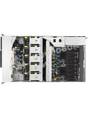 Серверная платформа ASUS ESC8000A-E13P, 4U, 2x SP5 (LGA 6096),24x DDR5 6400, 8x 2.5'' hsb NVME, up to 14x PCIe*, 2x M.2 22110 NVME, 1x 2-port 10Gbe RJ-45 Intel 710 LAN, up to 8 dual-slot GPUs, 3+1 3200W