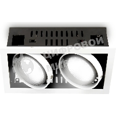 Карданный встраиваемый светодиодный светильник T812 BK/CH 2*12W 4200K