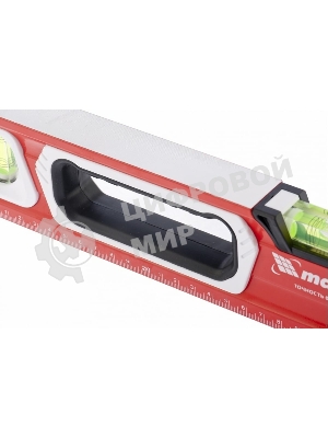 Уровень алюминиевый Matrix, магнит фрезеров 3 глазка 2 комп, рукоятки, 2000 мм