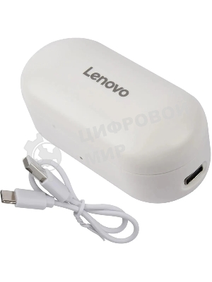 Гарнитура Lenovo HT28 белый, беспроводная, Bluetooth 5.0, TWS, до 4 ч
