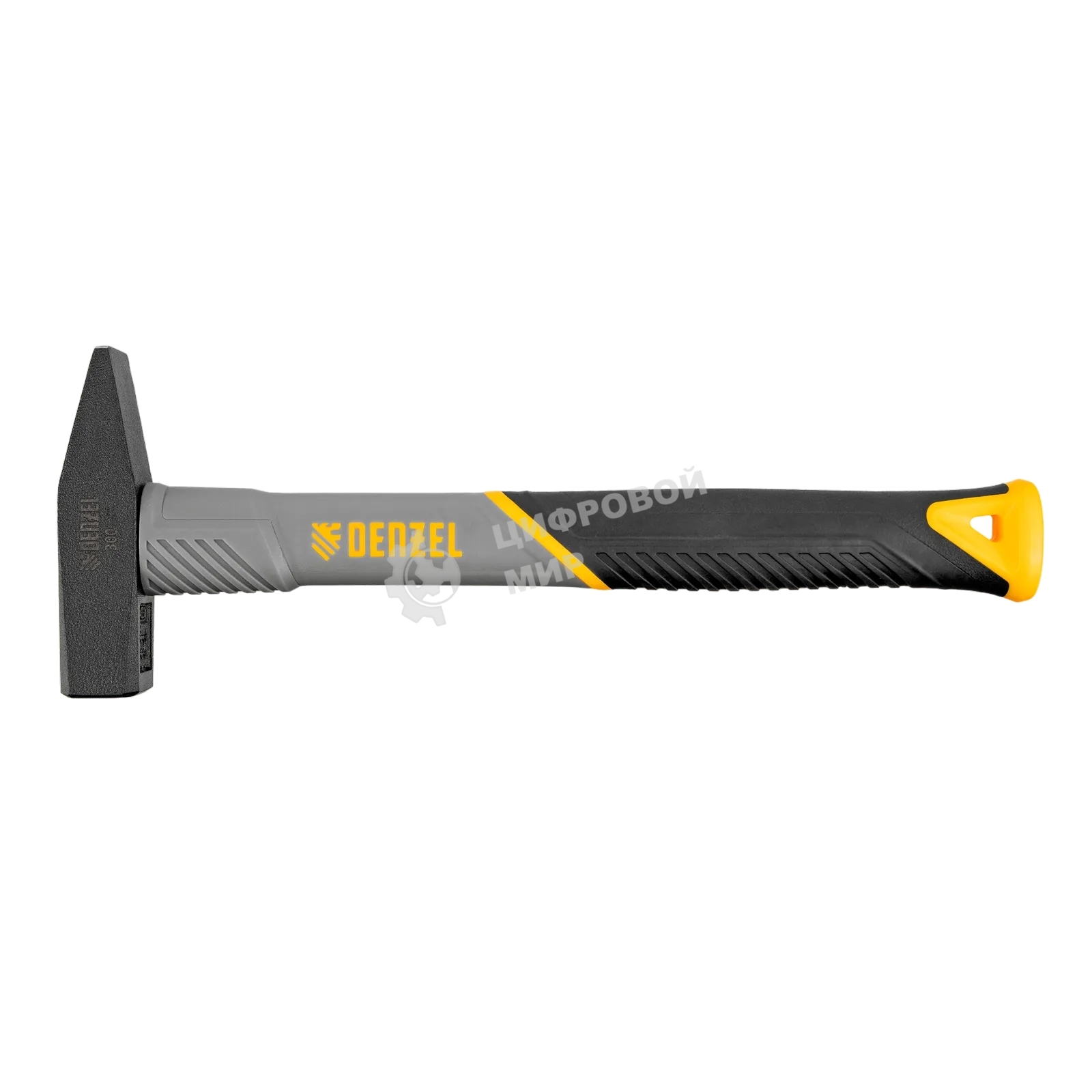 Молоток слесарный Denzel 300 г, кованый, фибергласовая рукоятка c TPR покрытием