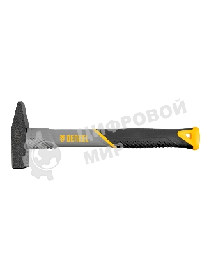 Молоток слесарный Denzel 300 г, кованый, фибергласовая рукоятка c TPR покрытием