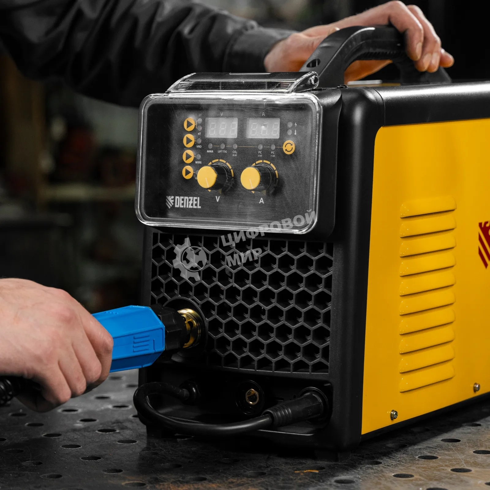 Аппарат инверторный полуавтоматической сварки Denzel MIG-160, 160 А, ПВ 60%, катушка 5 кг