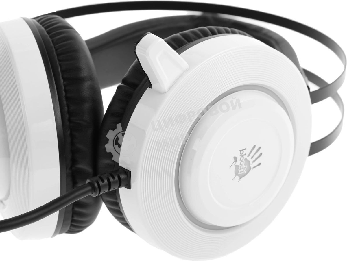 Гарнитура проводная с микрофоном A4Tech Bloody G521 белый 2.3м мониторные оголовье (G521 (WHITE))