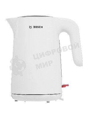 Электрочайник Bosch TWK2M161 белый, 1.7 л, 2400 Вт, скрытый нагревательный элемент
