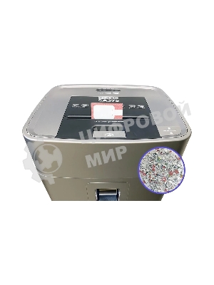 Шредер Office Kit SA375 серый/черный с автоподачей (секр.P-4) фрагменты 375лист. 42лтр. скрепки скобы пл.карты CD