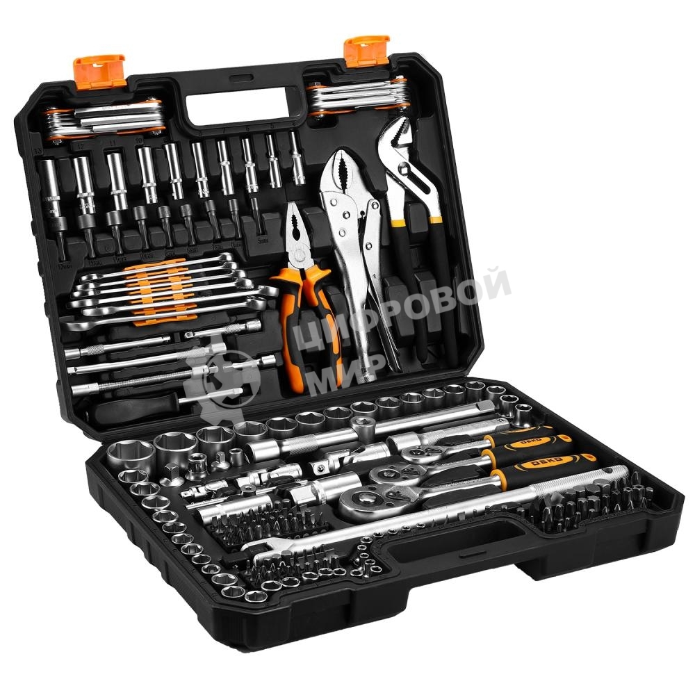 Набор инструментов для дома и авто в кейсе DEKO DKMT213