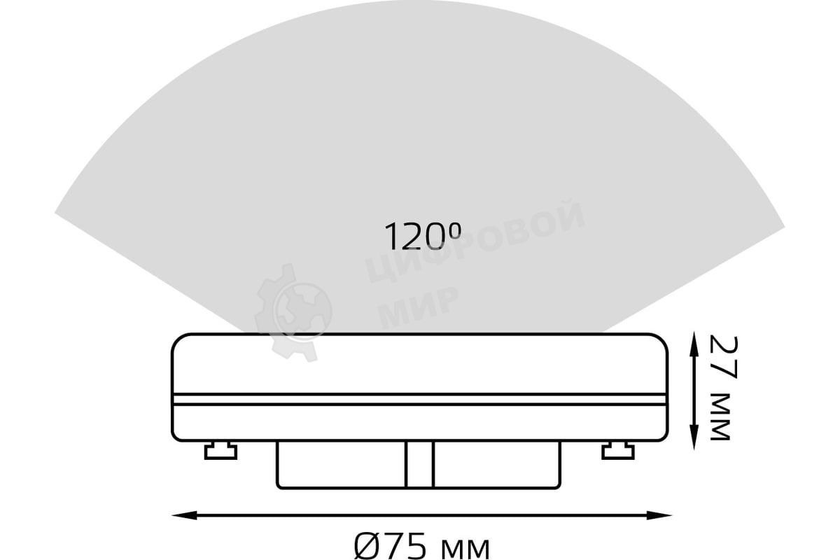 Лампа cветодиодная Gauss GX53 8W 680lm 6500K диммируемая LED