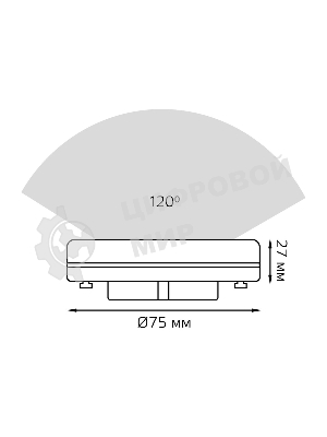 Лампа cветодиодная Gauss GX53 8W 680lm 6500K диммируемая LED