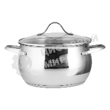 Кастрюля LARA LR02-35 Apple 6,1 л 24x13,5 см, нержавеющая сталь, крышка стекло